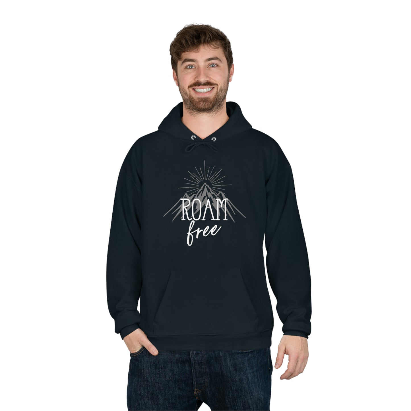 R.O.A.M. free Branded Merch - Unisex Pullover Hoodie Sweatshirt - ROAMfree Outdoor Apparel & Merch