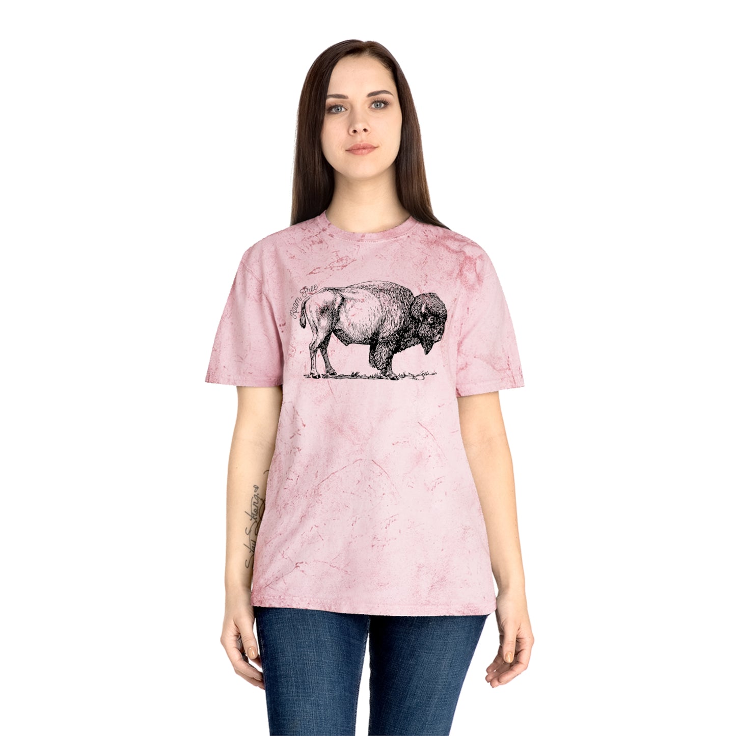 American Bison - Unisex Color Blast Tie Dye T-Shirt - ROAMfree Outdoor Apparel