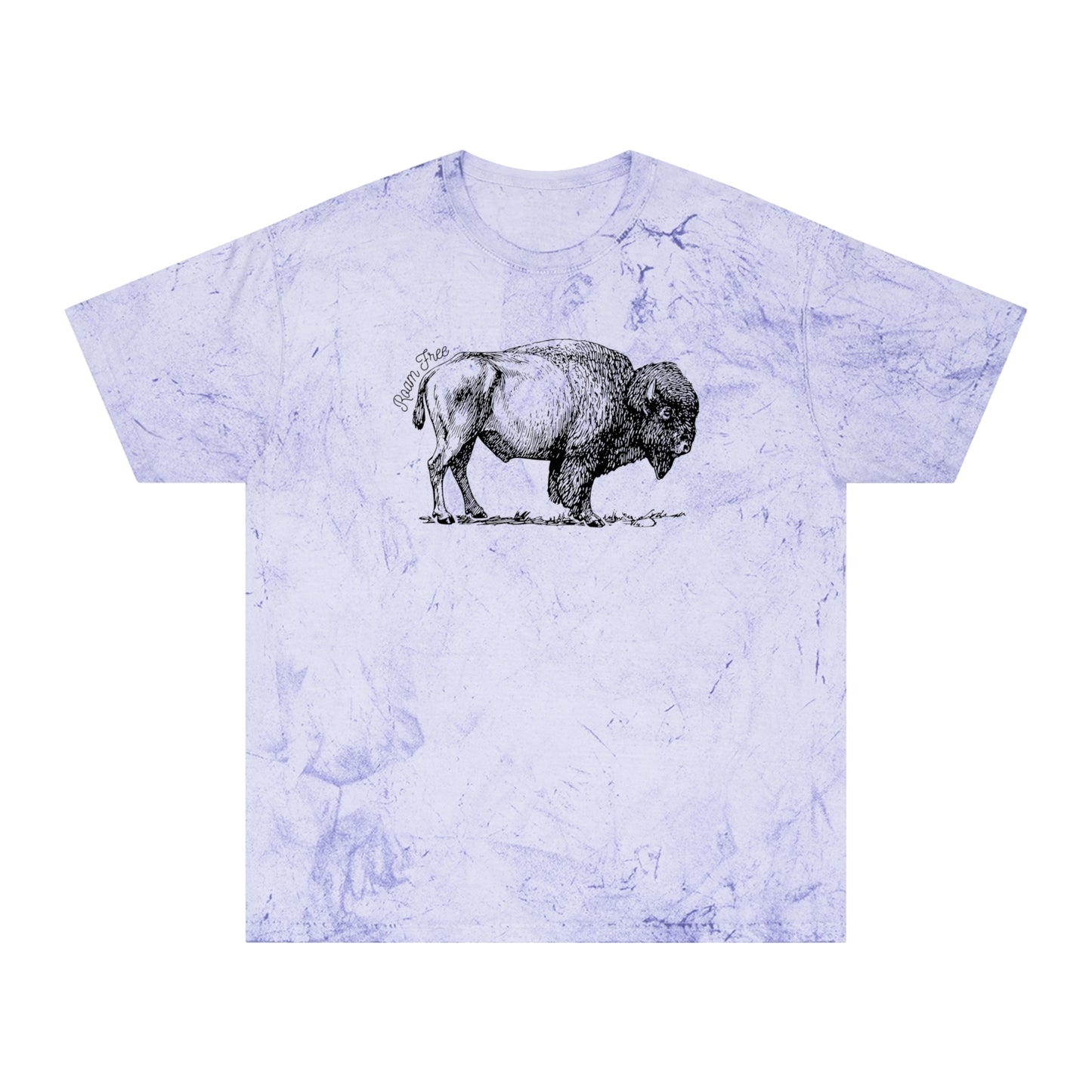 American Bison - Unisex Color Blast Tie Dye T-Shirt - ROAMfree Outdoor Apparel