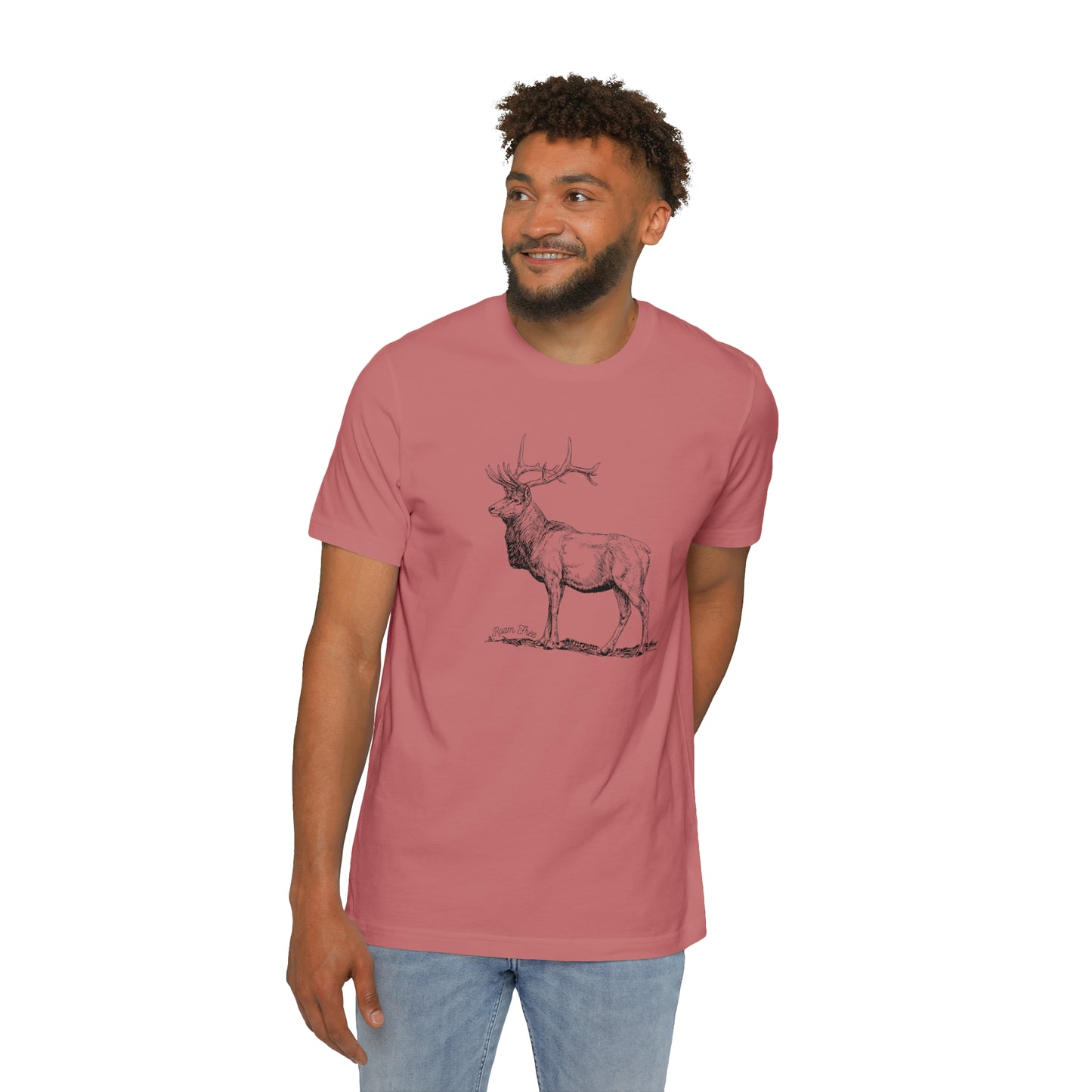 The Majestic Elk Tee - USA-Made Unisex Graphic Tee - ROAMfree Outdoor Apparel & Merch