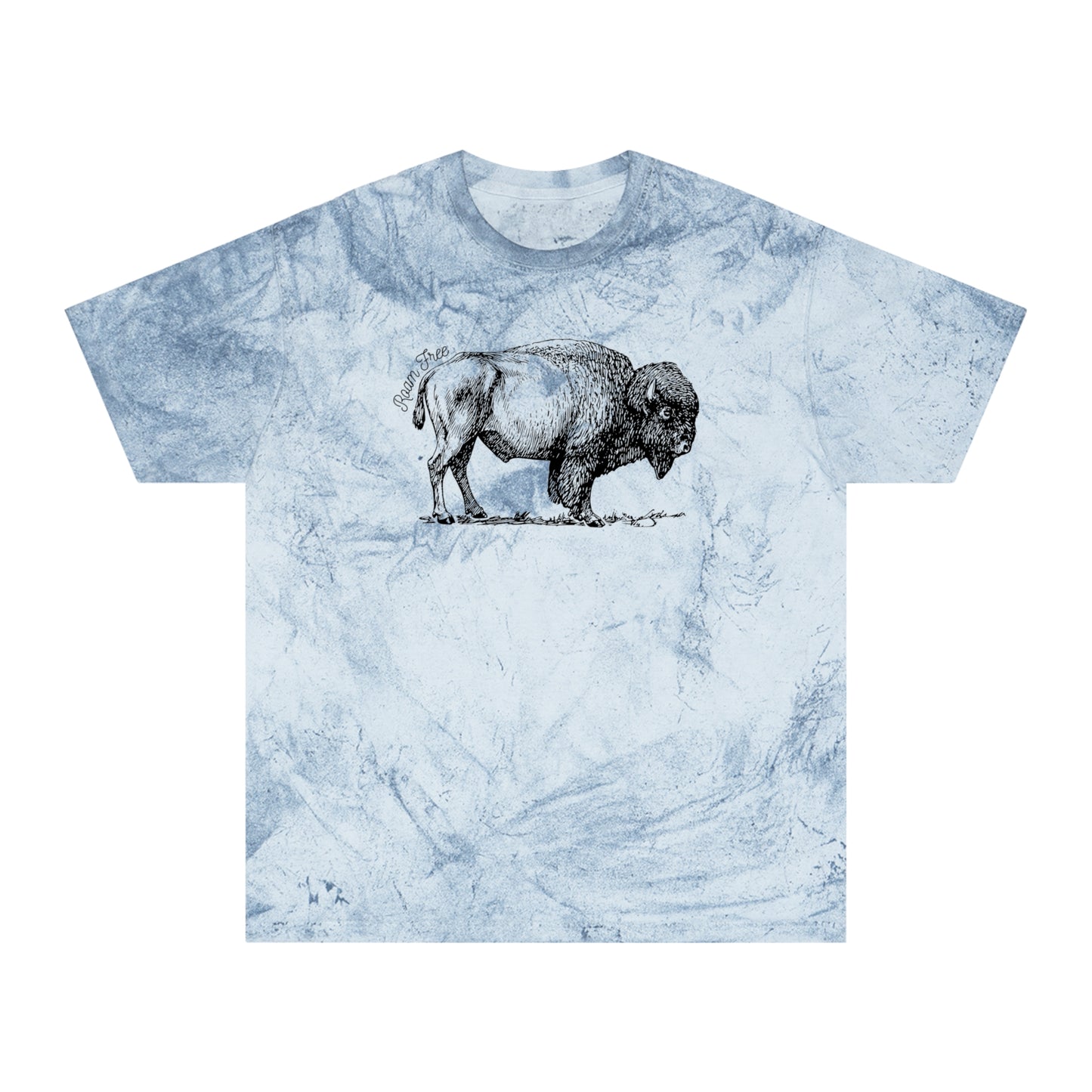 American Bison - Unisex Color Blast Tie Dye T-Shirt - ROAMfree Outdoor Apparel