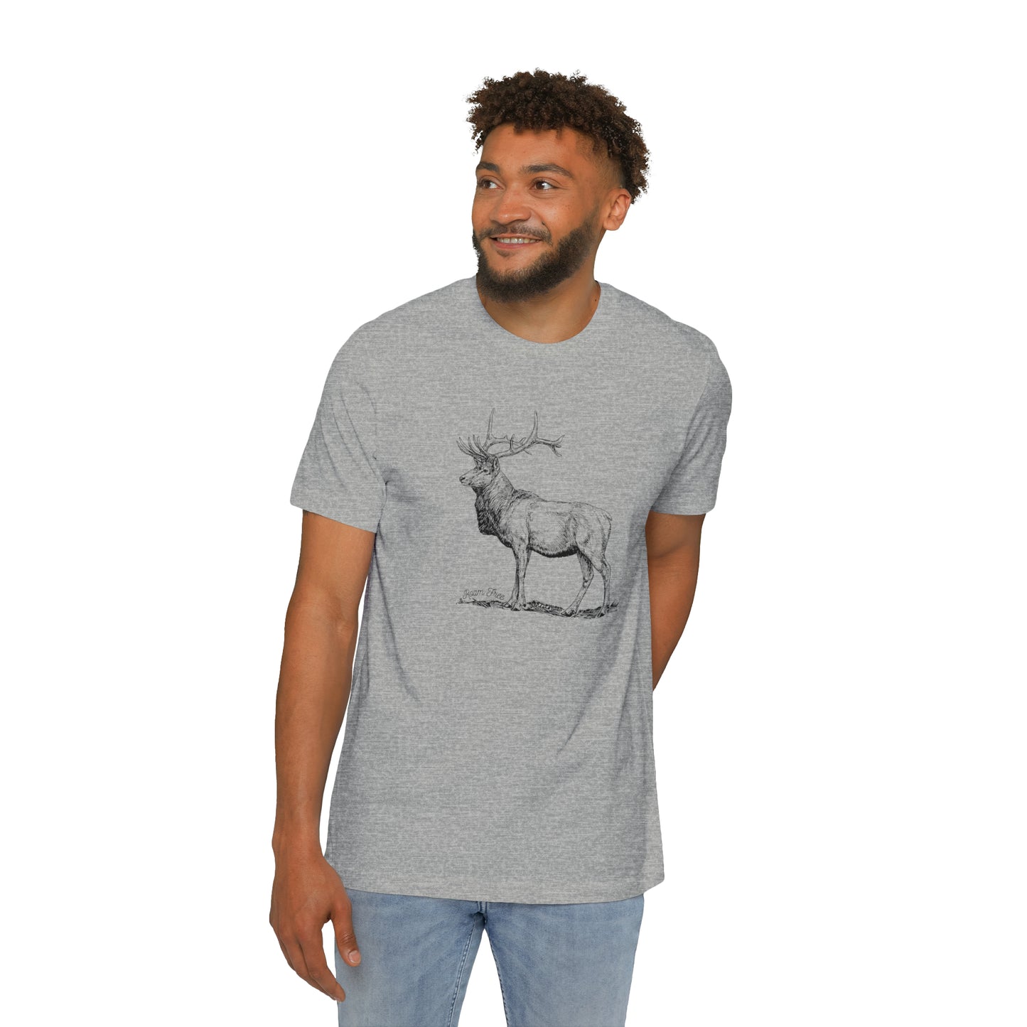 The Majestic Elk Tee - USA-Made Unisex Graphic Tee - ROAMfree Outdoor Apparel & Merch
