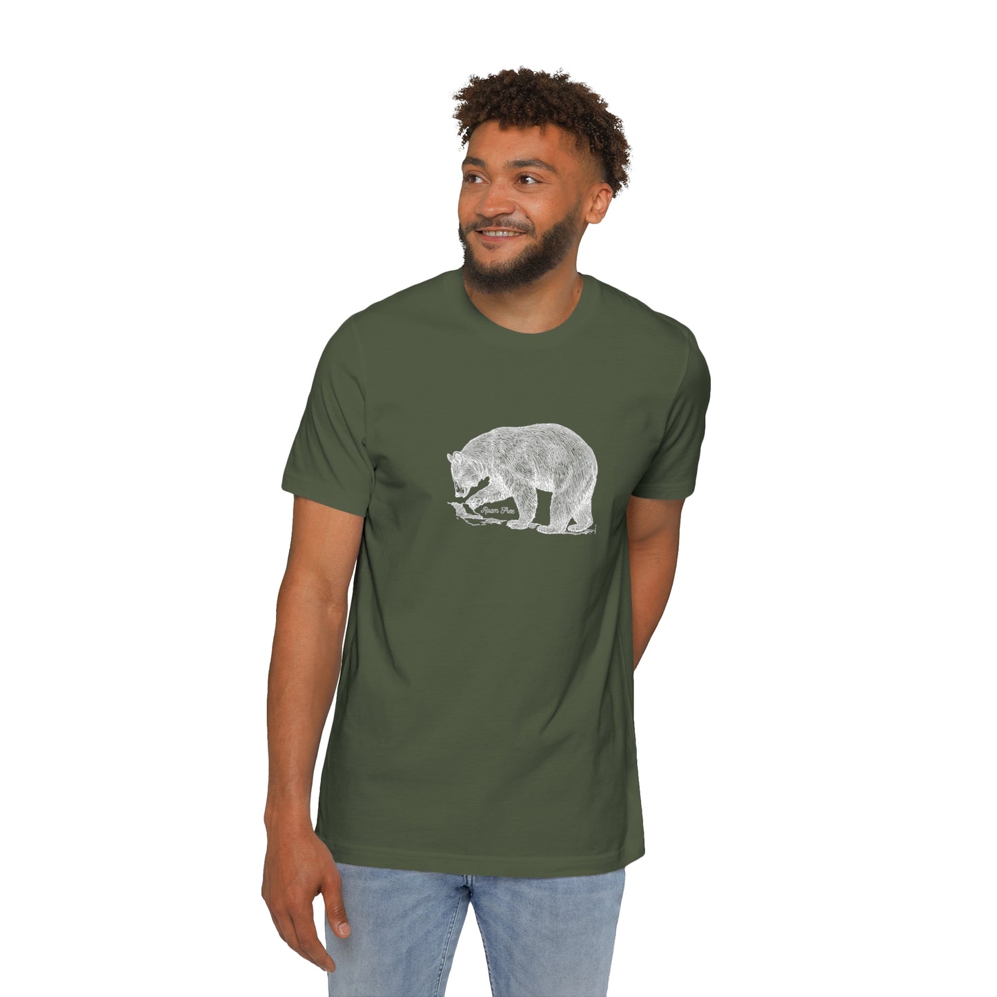 Black Bear Vintage Tee - USA-Made Unisex Graphic Tee - ROAMfree Outdoor Apparel & Merch