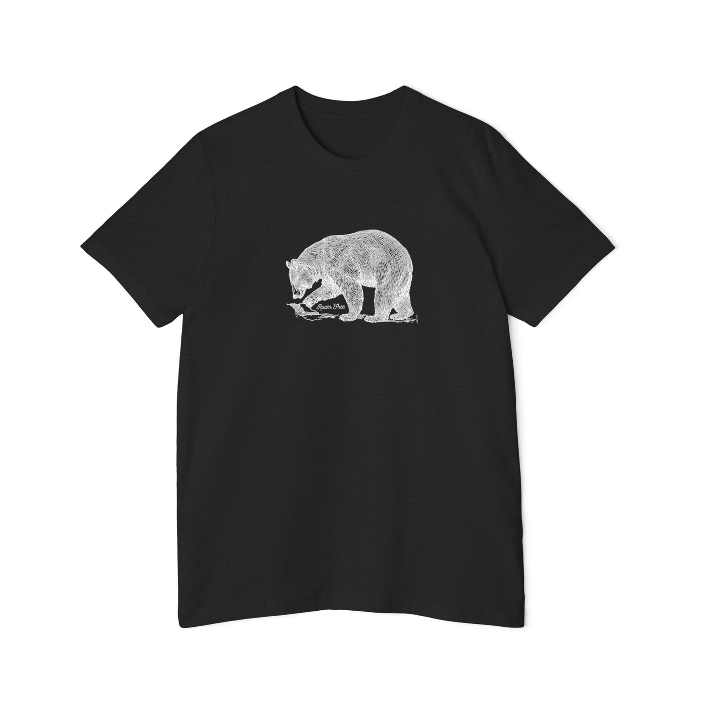 Black Bear Vintage Tee - USA-Made Unisex Graphic Tee - ROAMfree Outdoor Apparel & Merch