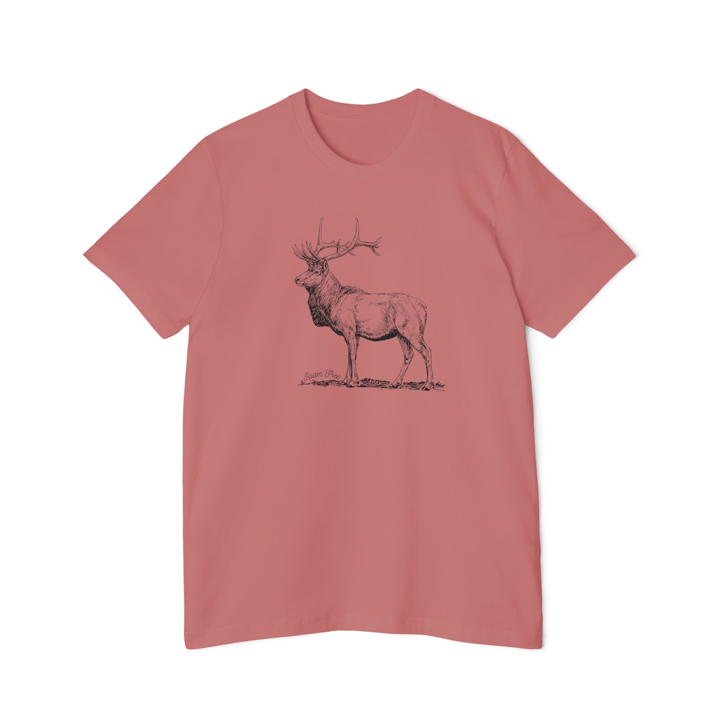The Majestic Elk Tee - USA-Made Unisex Graphic Tee - ROAMfree Outdoor Apparel & Merch