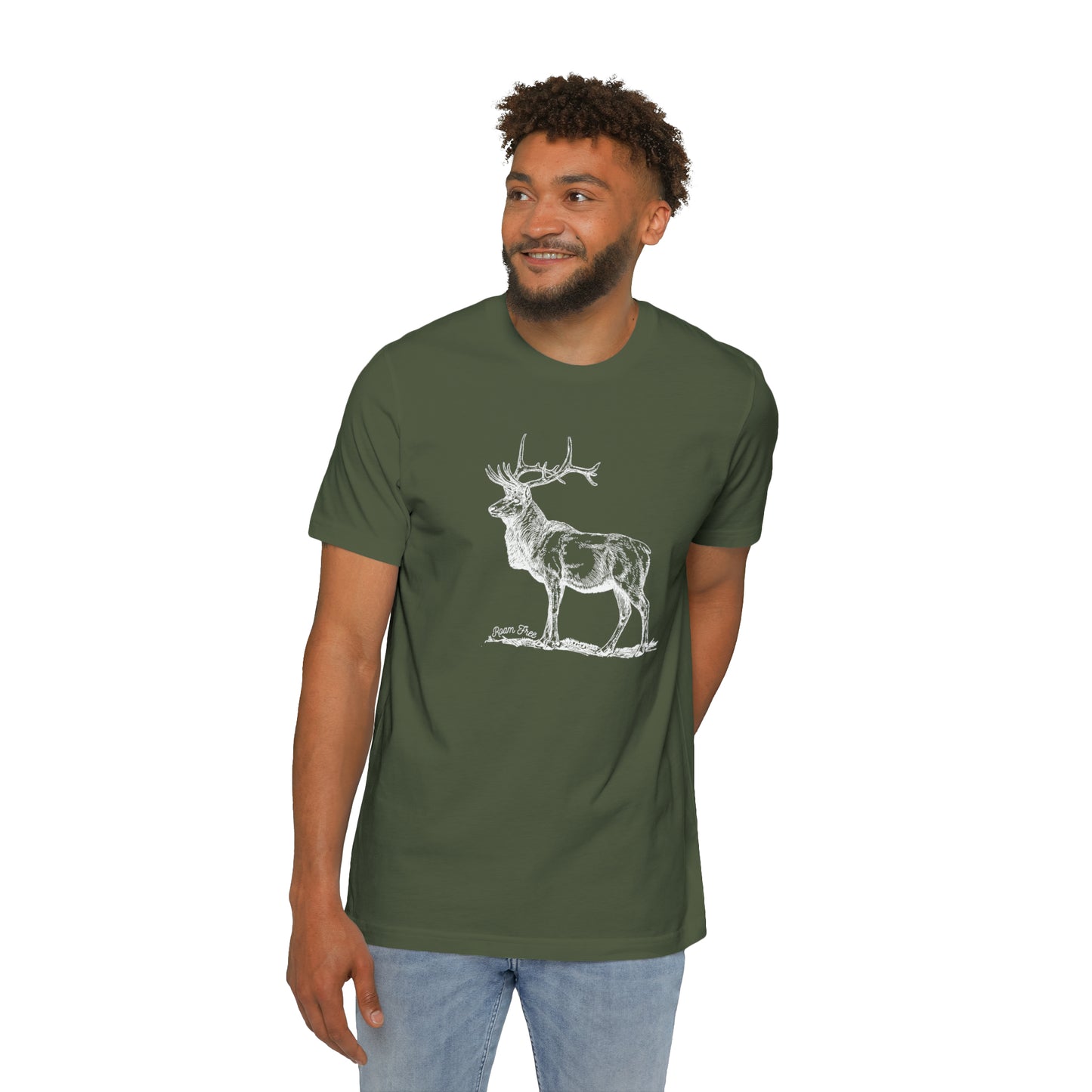 The Majestic Elk Tee - USA-Made Unisex Graphic Tee - ROAMfree Outdoor Apparel & Merch
