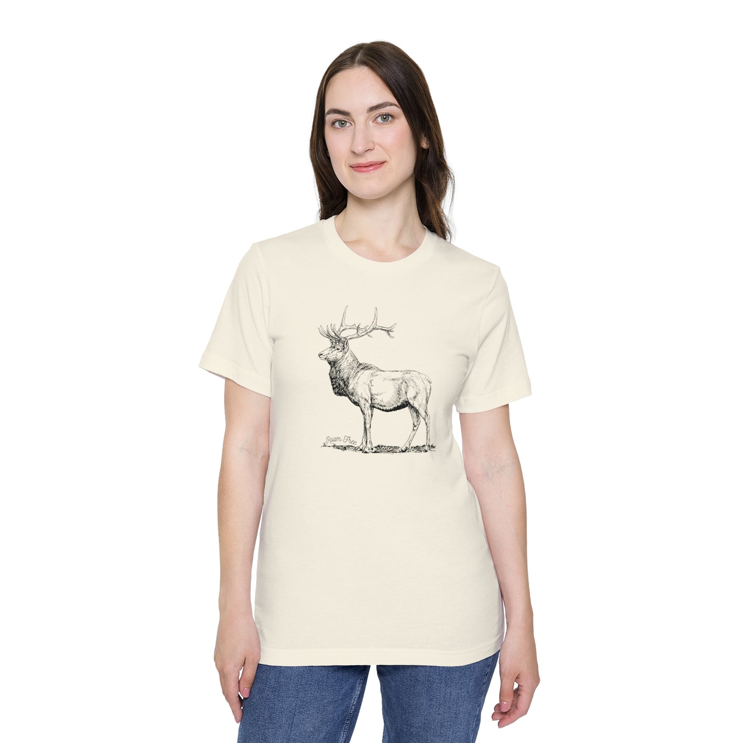 The Majestic Elk Tee - USA-Made Unisex Graphic Tee - ROAMfree Outdoor Apparel & Merch