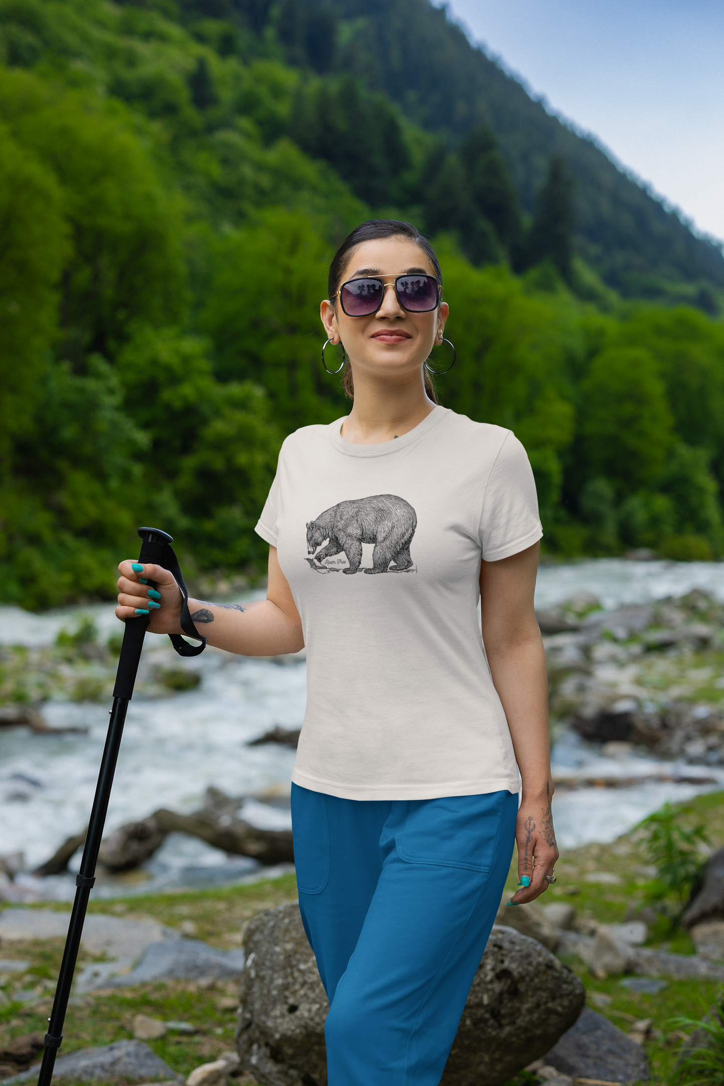 Black Bear Vintage Tee - USA-Made Unisex Graphic Tee - ROAMfree Outdoor Apparel & Merch