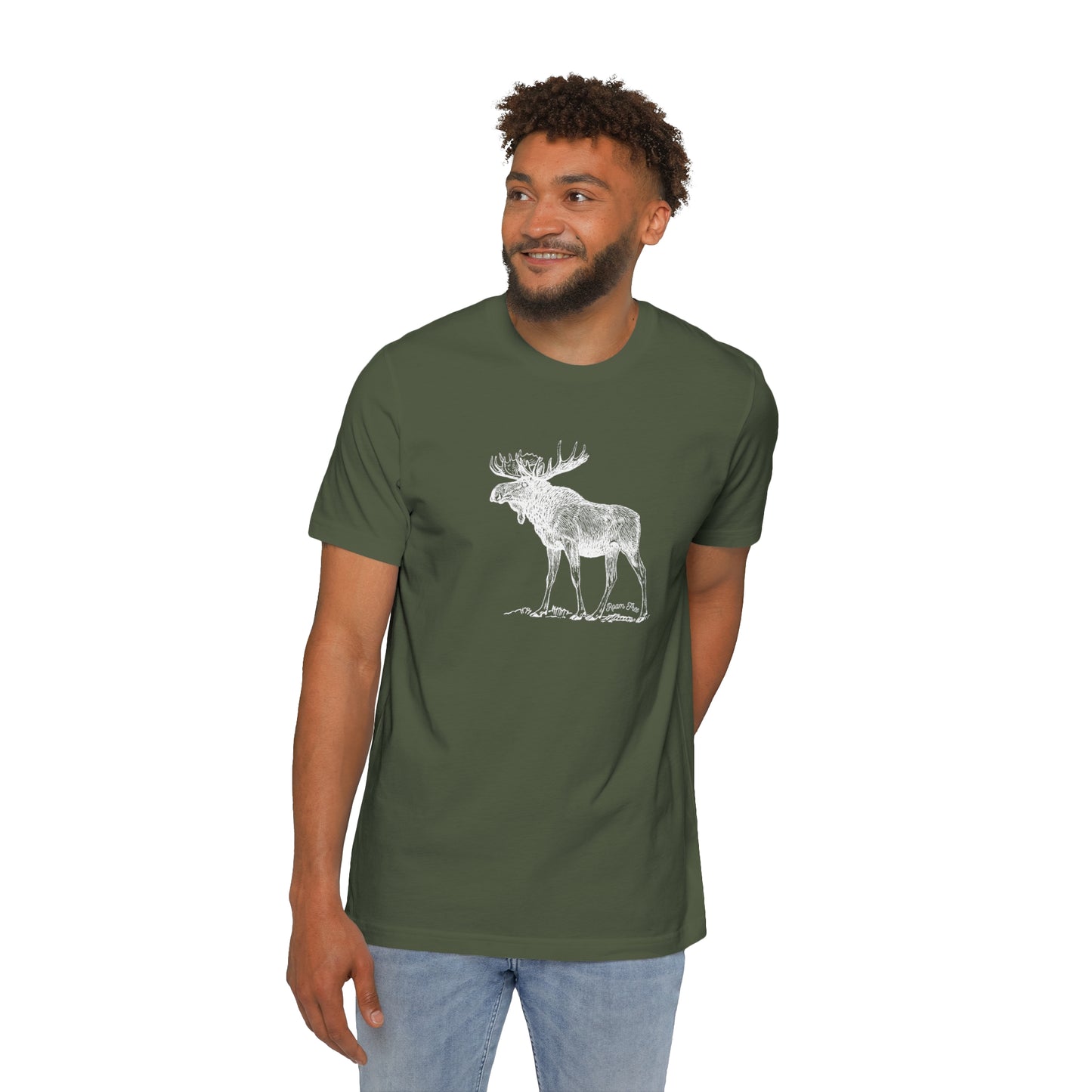 Moose Vintage Tee - USA-Made Unisex Graphic Tee - ROAMfree Outdoor Apparel & Merch