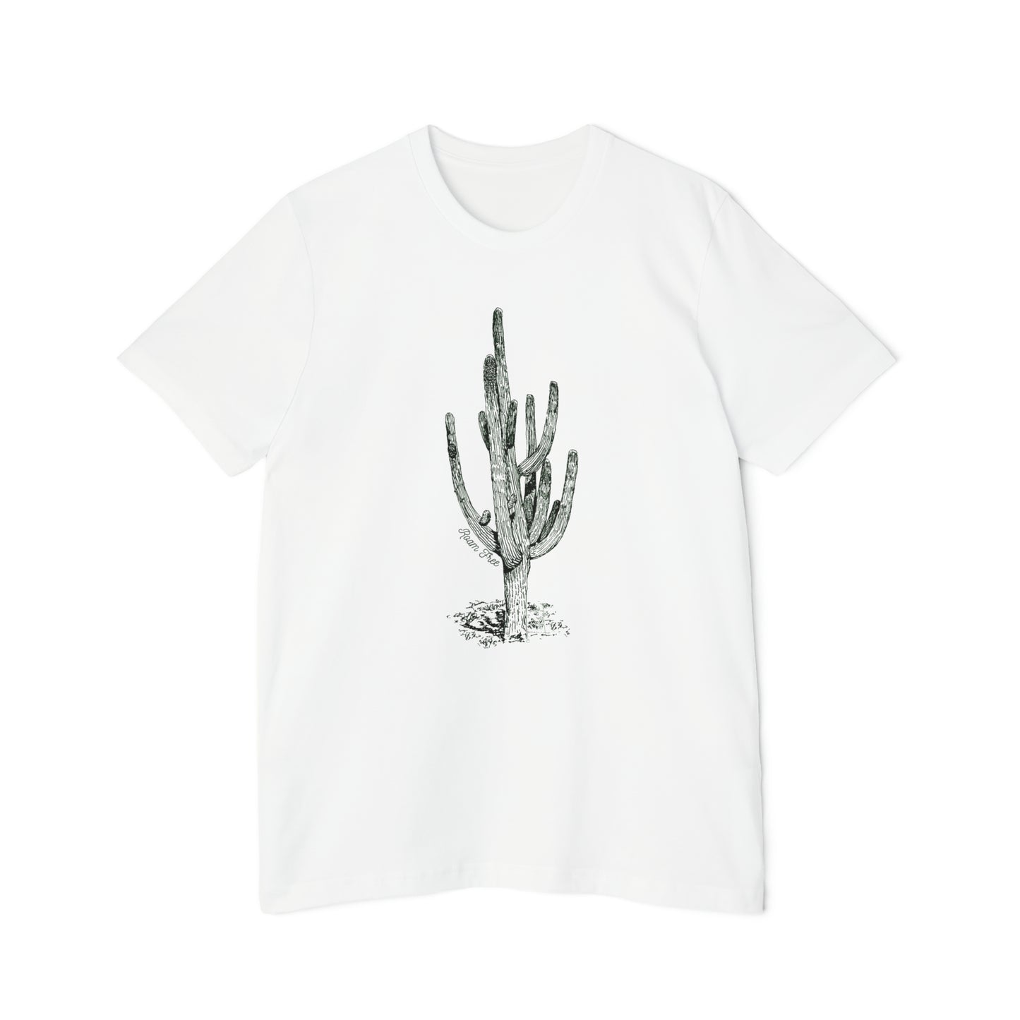 Saguaro Cactus Graphic Tee - USA-Made Unisex Short-Sleeve Crew Neck Tee - ROAMfree Outdoor Apparel & Merch