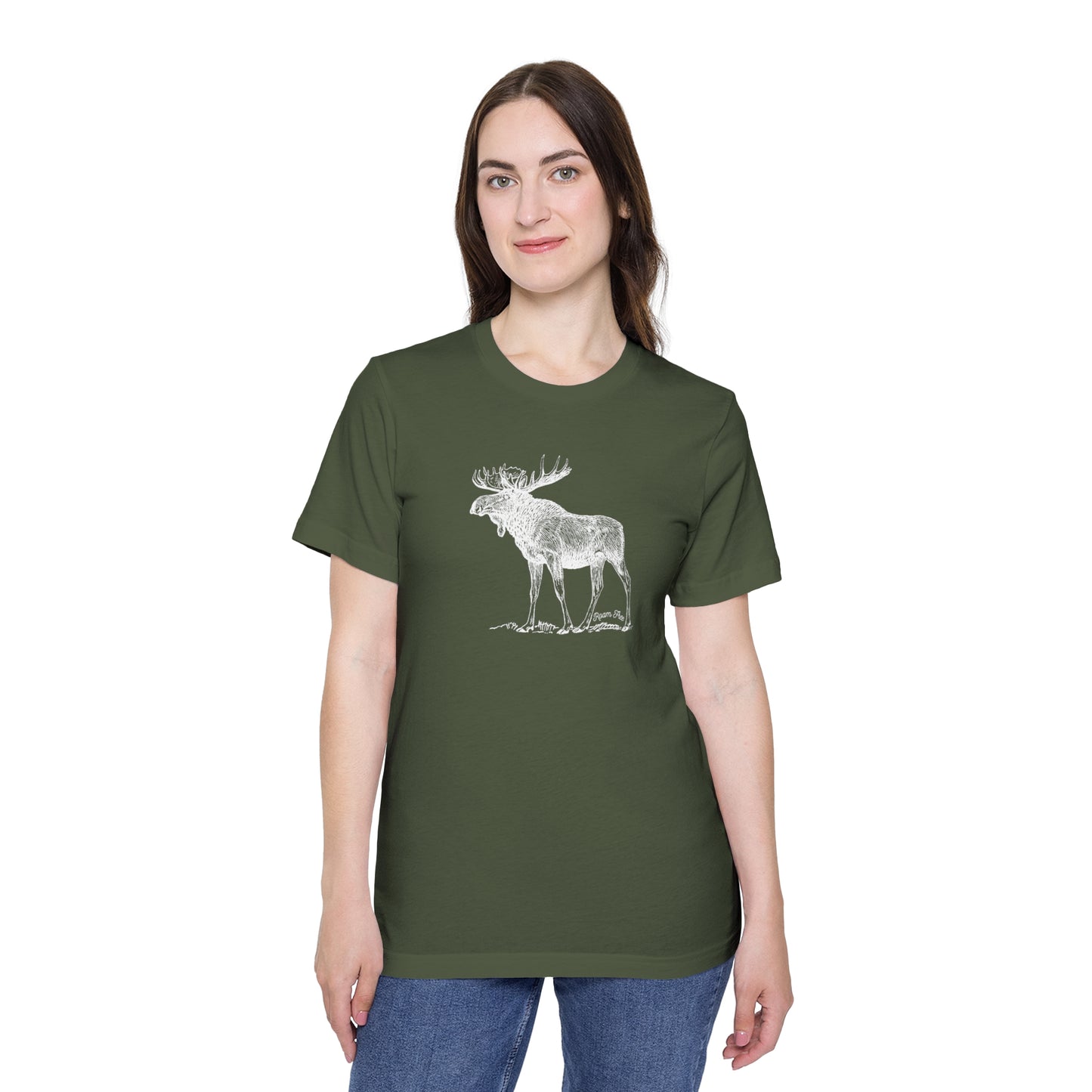 Moose Vintage Tee - USA-Made Unisex Graphic Tee - ROAMfree Outdoor Apparel & Merch