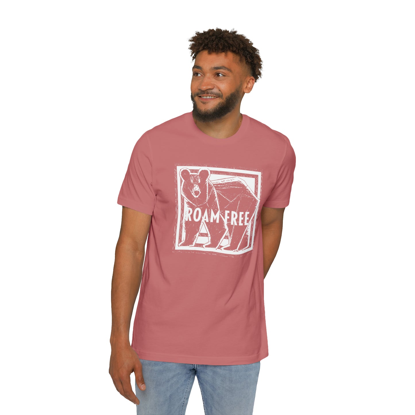 The Powerful Bear Tee - USA-Made Unisex Short-Sleeve Crew Neck Tee - ROAMfree Outdoor Apparel & Merch