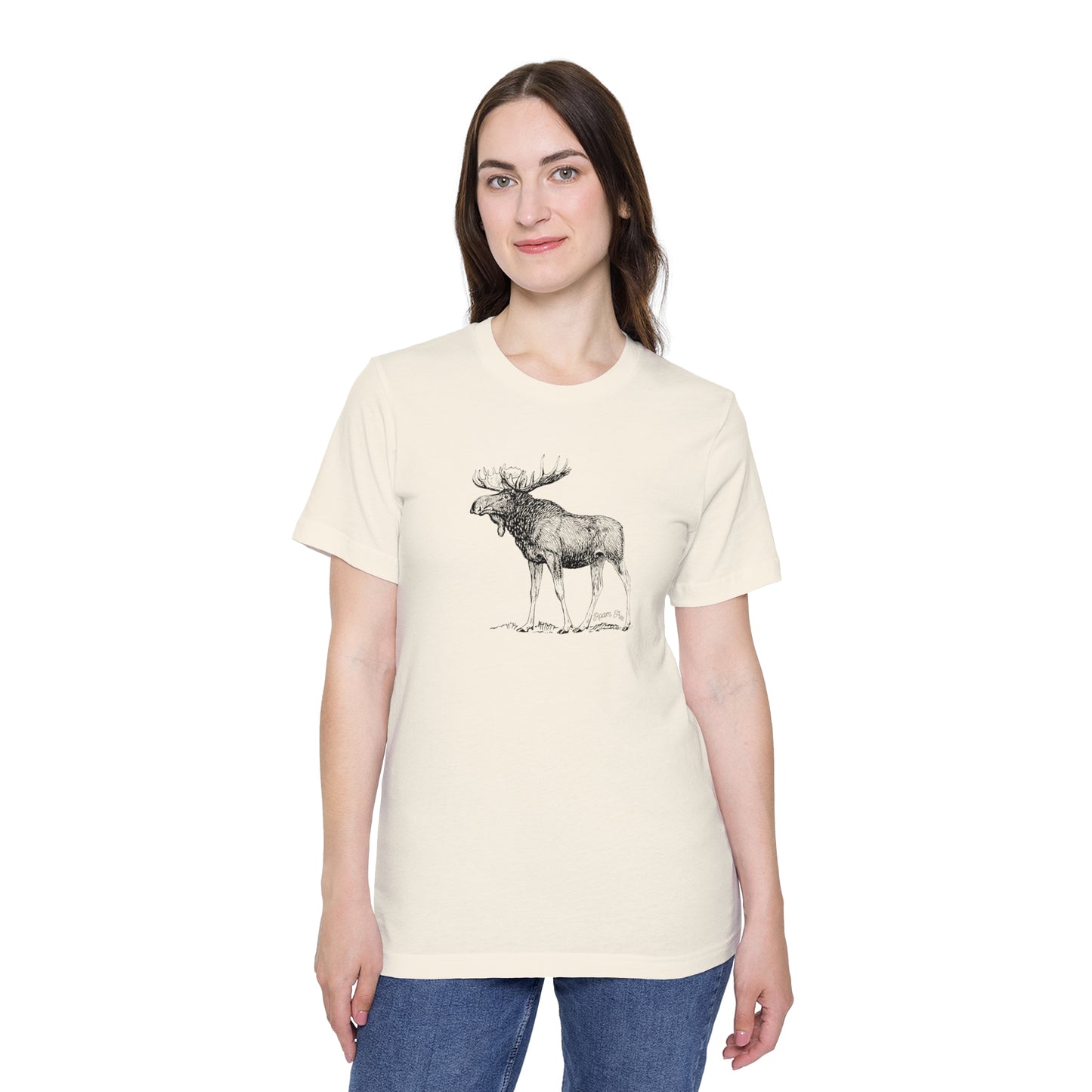Moose Vintage Tee - USA-Made Unisex Graphic Tee - ROAMfree Outdoor Apparel & Merch