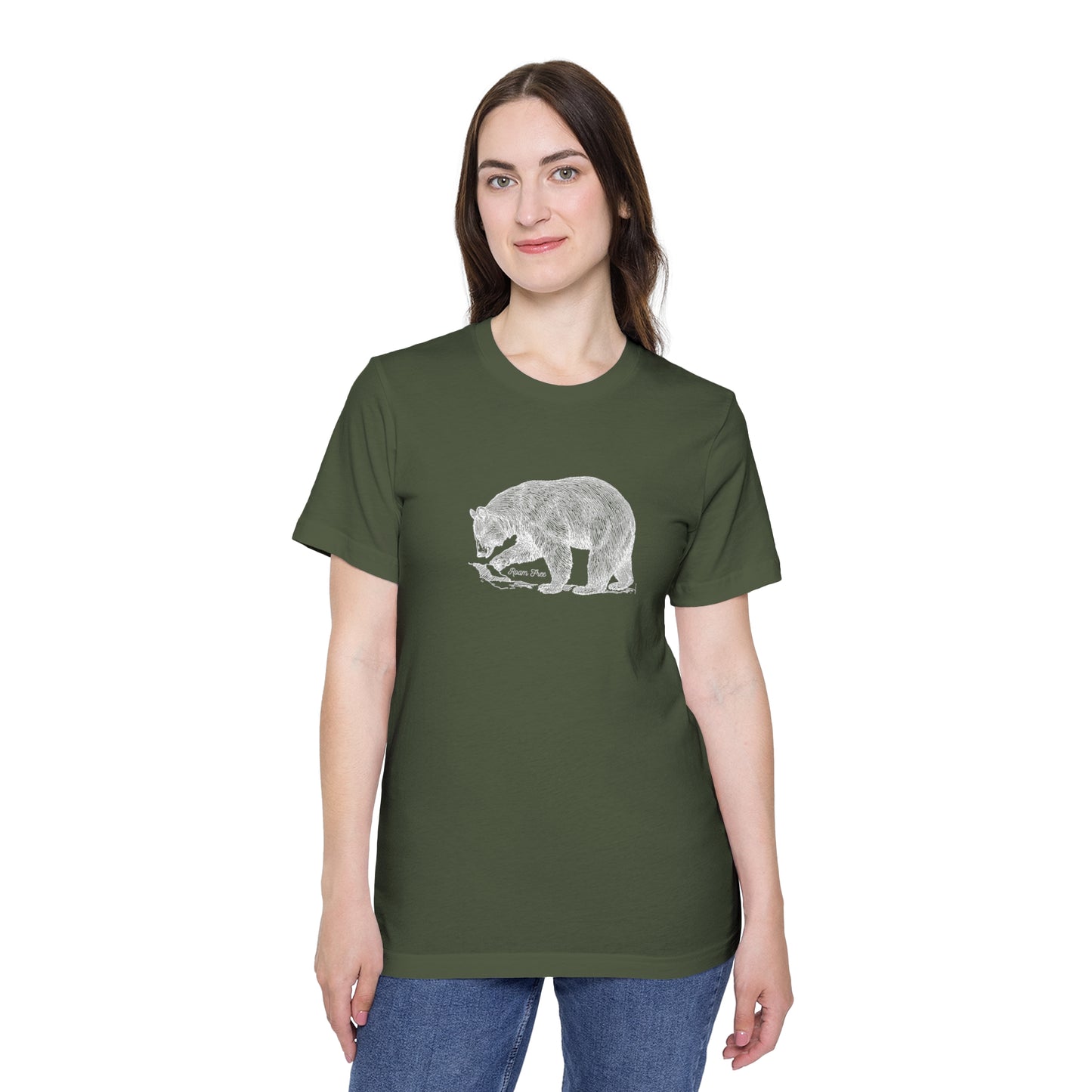 Black Bear Vintage Tee - USA-Made Unisex Graphic Tee - ROAMfree Outdoor Apparel & Merch