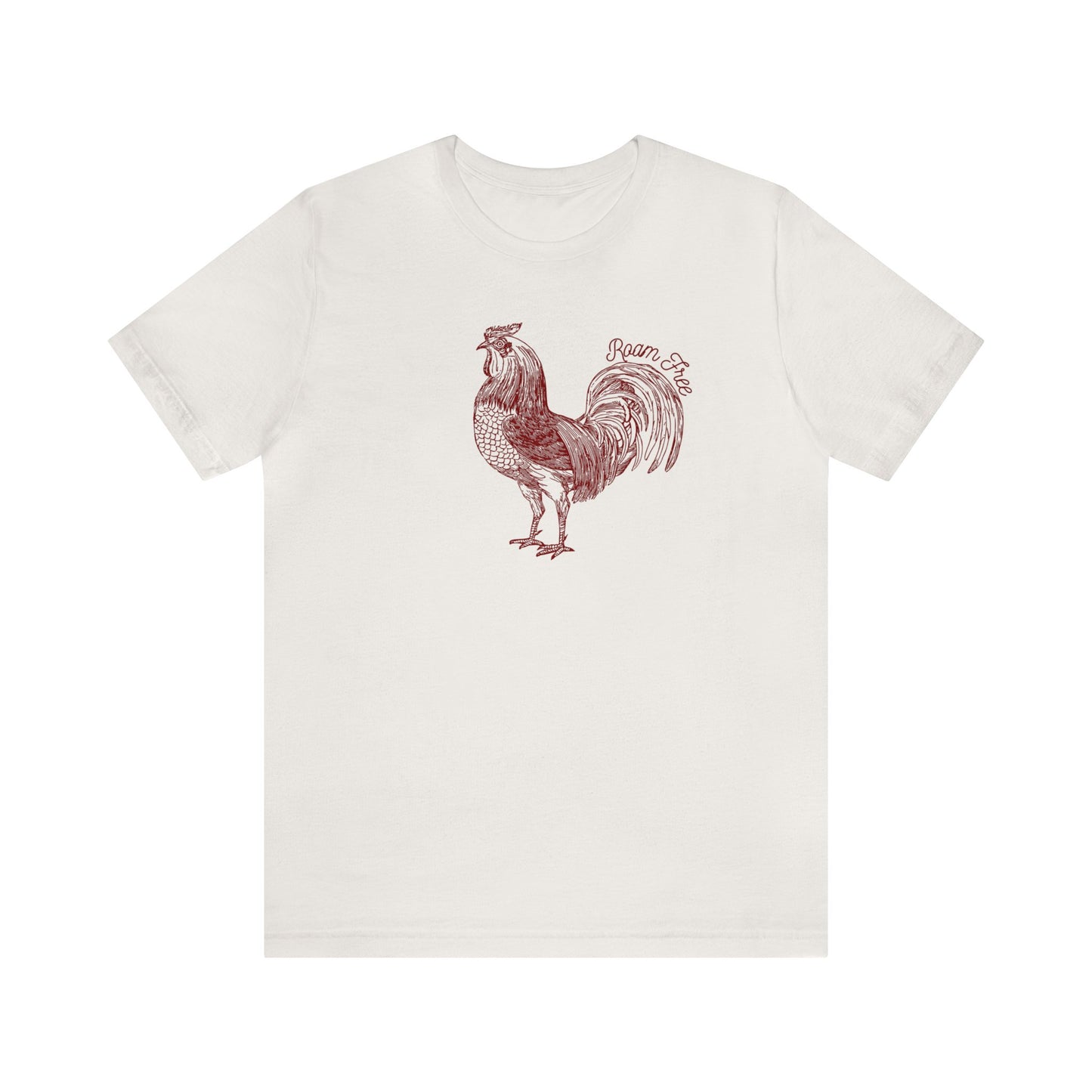 Vintage Rooster Graphic Tee - Unisex Jersey Style Short Sleeve Tee by ROAMfree Outdoor Apparel