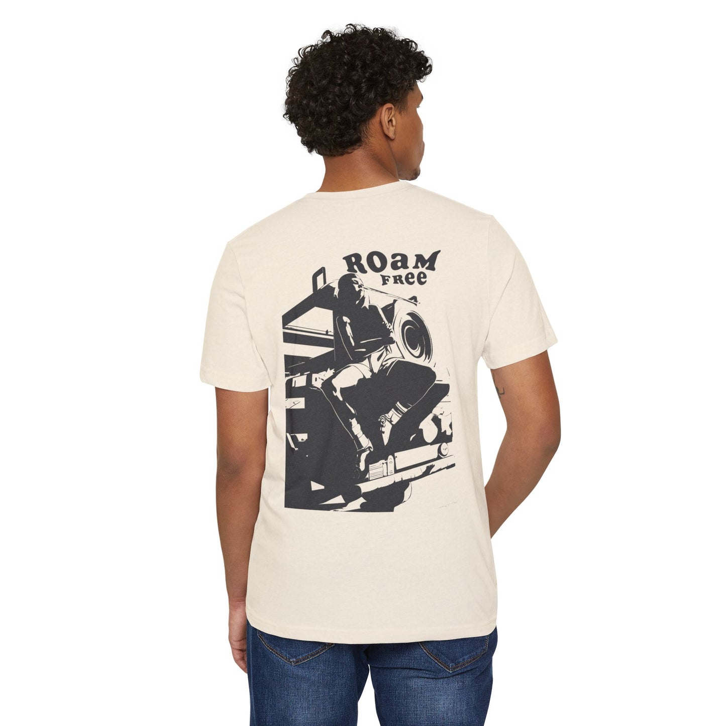 Overland Girl Graphic Tee – Unisex Off-Road Jeep Shirt, Adventure Lifestyle T-Shirt, Organic Cotton Recycled Blend, Desert Explorer Apparel