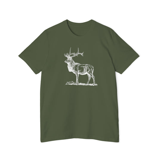 The Majestic Elk Tee - USA-Made Unisex Graphic Tee - ROAMfree Outdoor Apparel & Merch