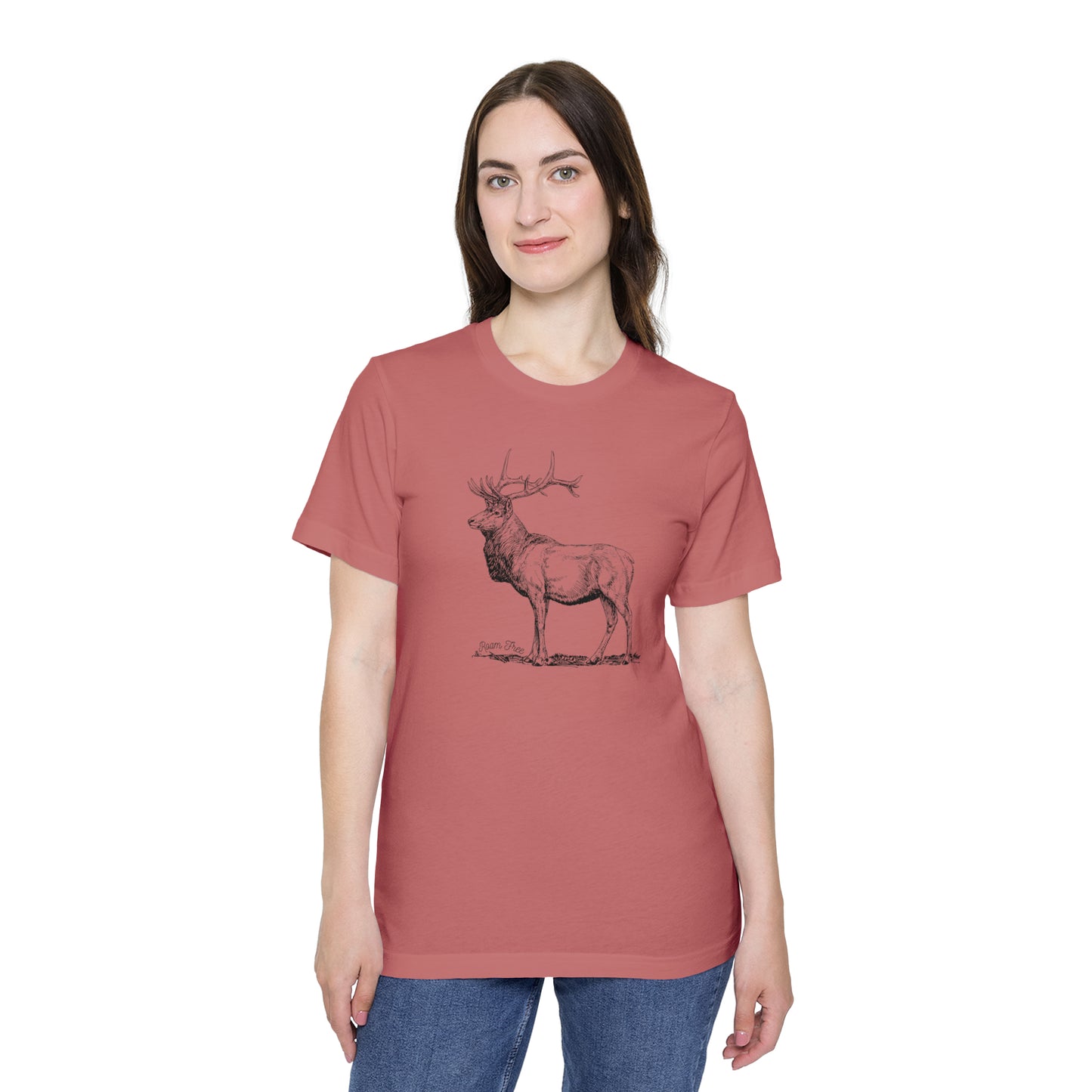 The Majestic Elk Tee - USA-Made Unisex Graphic Tee - ROAMfree Outdoor Apparel & Merch