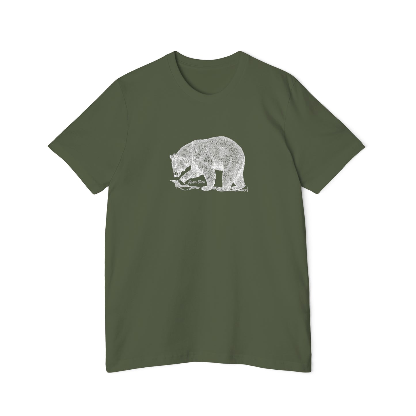 Black Bear Vintage Tee - USA-Made Unisex Graphic Tee - ROAMfree Outdoor Apparel & Merch