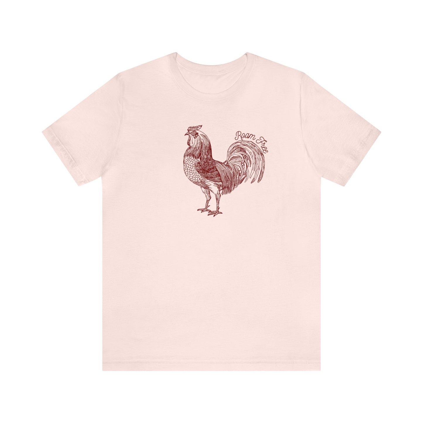 Vintage Rooster Graphic Tee - Unisex Jersey Style Short Sleeve Tee by ROAMfree Outdoor Apparel