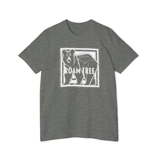 The Powerful Bear Tee - USA-Made Unisex Short-Sleeve Crew Neck Tee - ROAMfree Outdoor Apparel & Merch