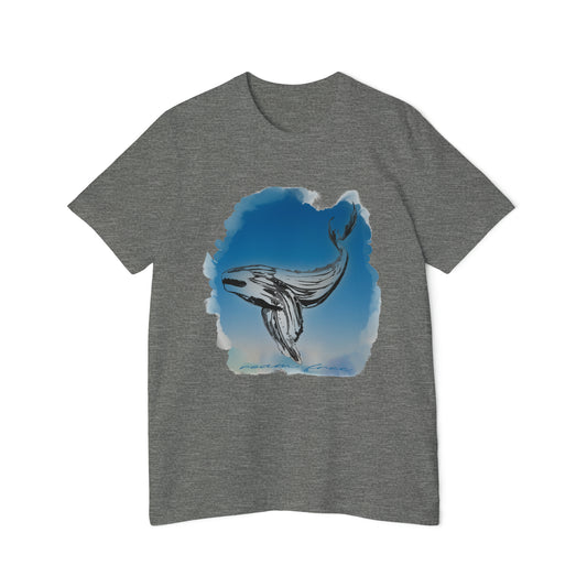 Watercolor Whale Tee - USA-Made Unisex Short-Sleeve Crew Neck Tee - ROAMfree Outdoor Apparel & Supply Co.