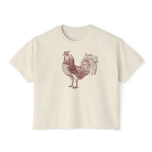 Rooster - Women's Boxy Crop Tee - ROAMfree Outdoor Apparel & Merch