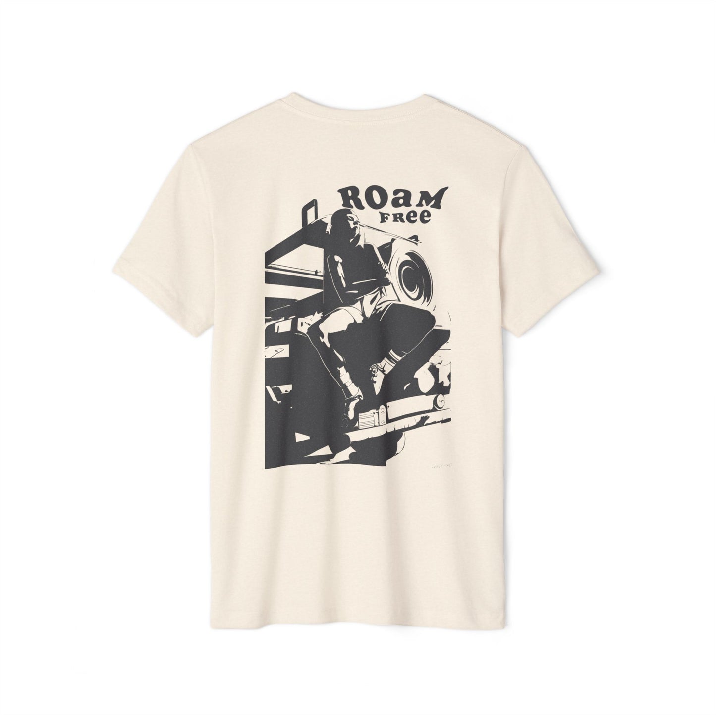 Overland Girl Graphic Tee – Unisex Off-Road Jeep Shirt, Adventure Lifestyle T-Shirt, Organic Cotton Recycled Blend, Desert Explorer Apparel