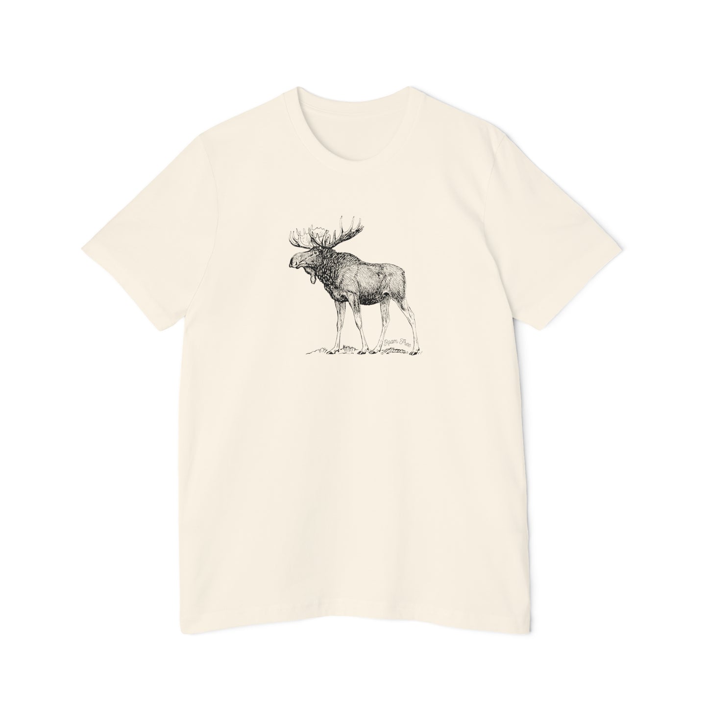 Moose Vintage Tee - USA-Made Unisex Graphic Tee - ROAMfree Outdoor Apparel & Merch