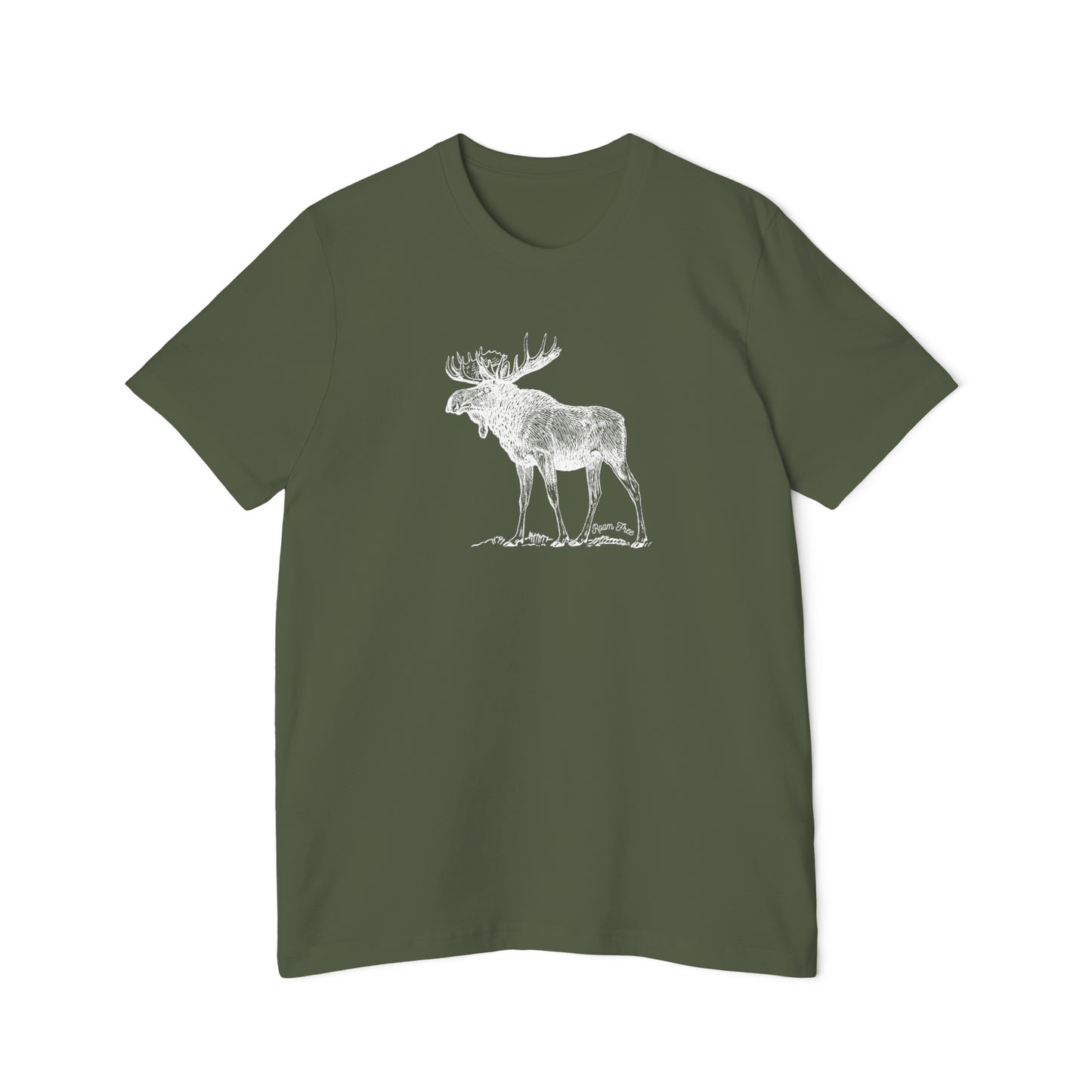 Moose Vintage Tee - USA-Made Unisex Graphic Tee - ROAMfree Outdoor Apparel & Merch