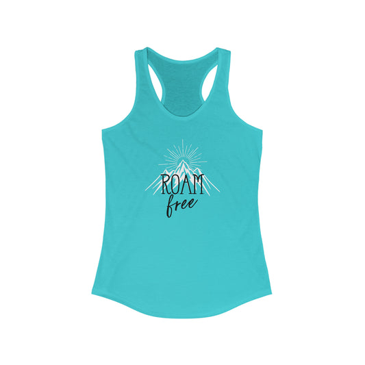 R.O.A.M free Branded Merch - Women's Ideal Racerback Tank - ROAMfree Outdoor Apparel