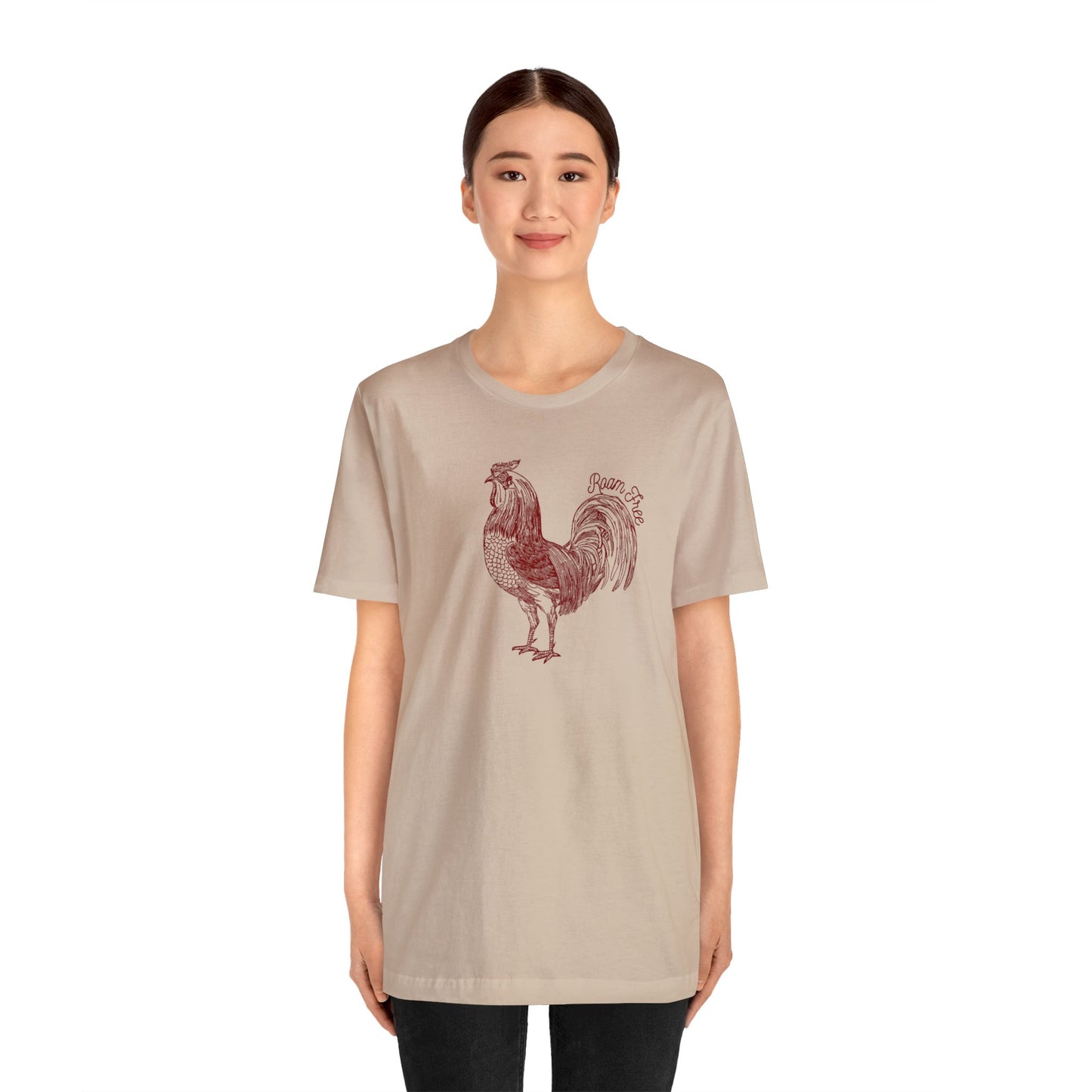 Vintage Rooster Graphic Tee - Unisex Jersey Style Short Sleeve Tee by ROAMfree Outdoor Apparel