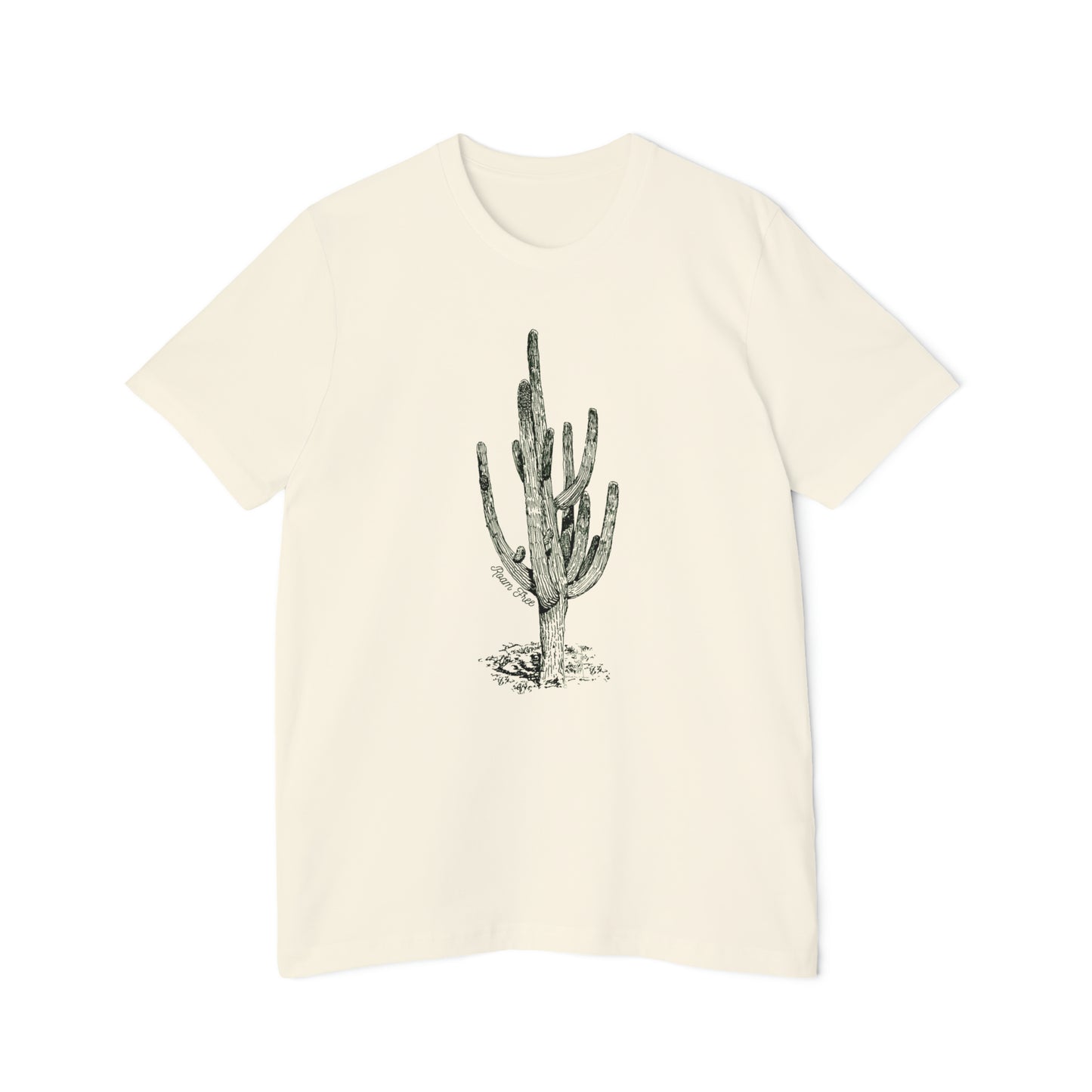 Saguaro Cactus Graphic Tee - USA-Made Unisex Short-Sleeve Crew Neck Tee - ROAMfree Outdoor Apparel & Merch