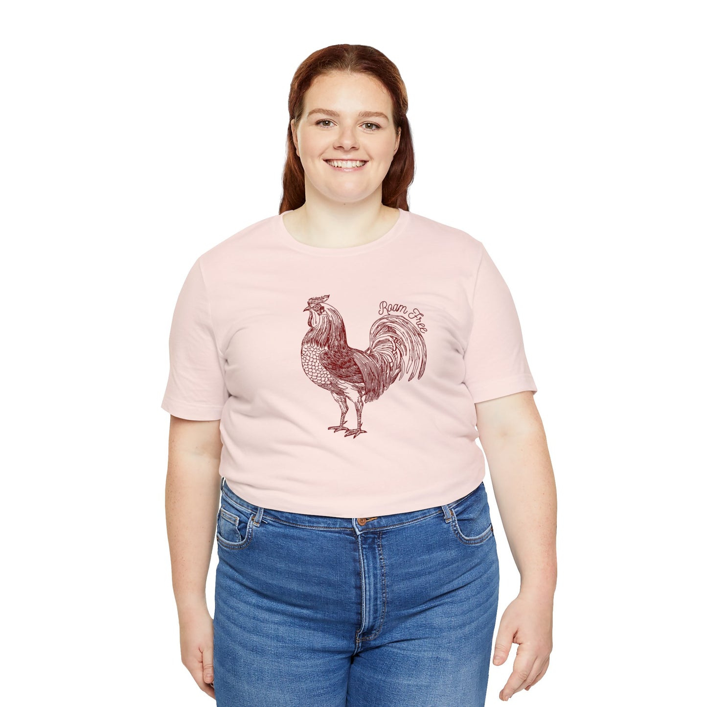 Vintage Rooster Graphic Tee - Unisex Jersey Style Short Sleeve Tee by ROAMfree Outdoor Apparel