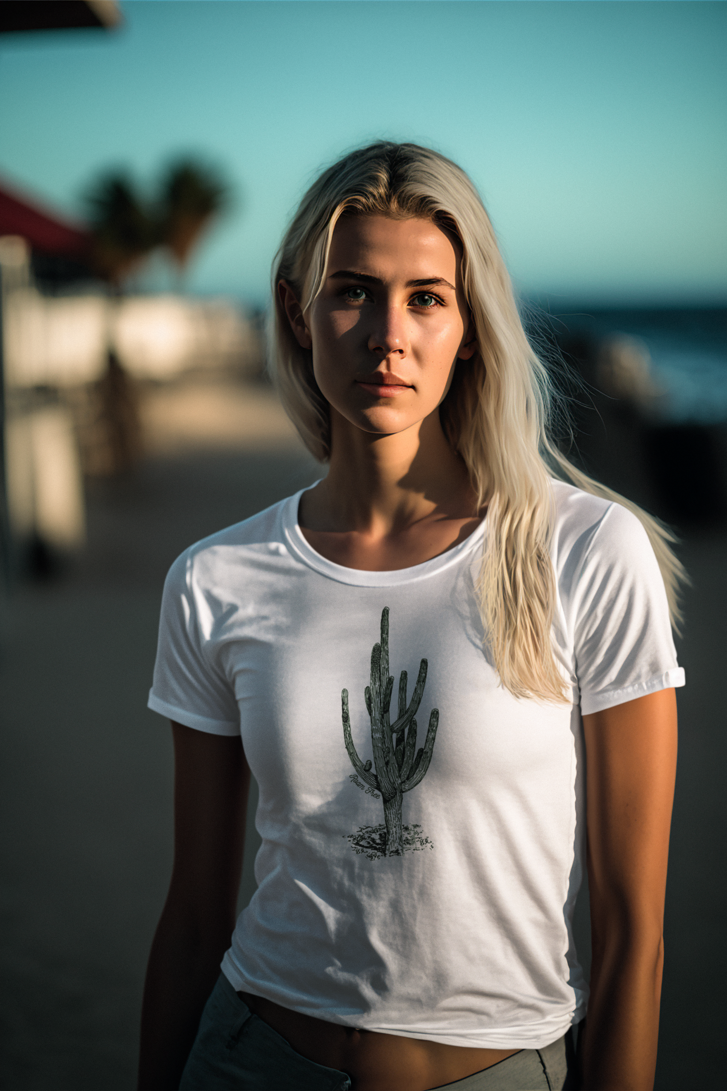 Saguaro Cactus Graphic Tee - USA-Made Unisex Short-Sleeve Crew Neck Tee - ROAMfree Outdoor Apparel & Merch