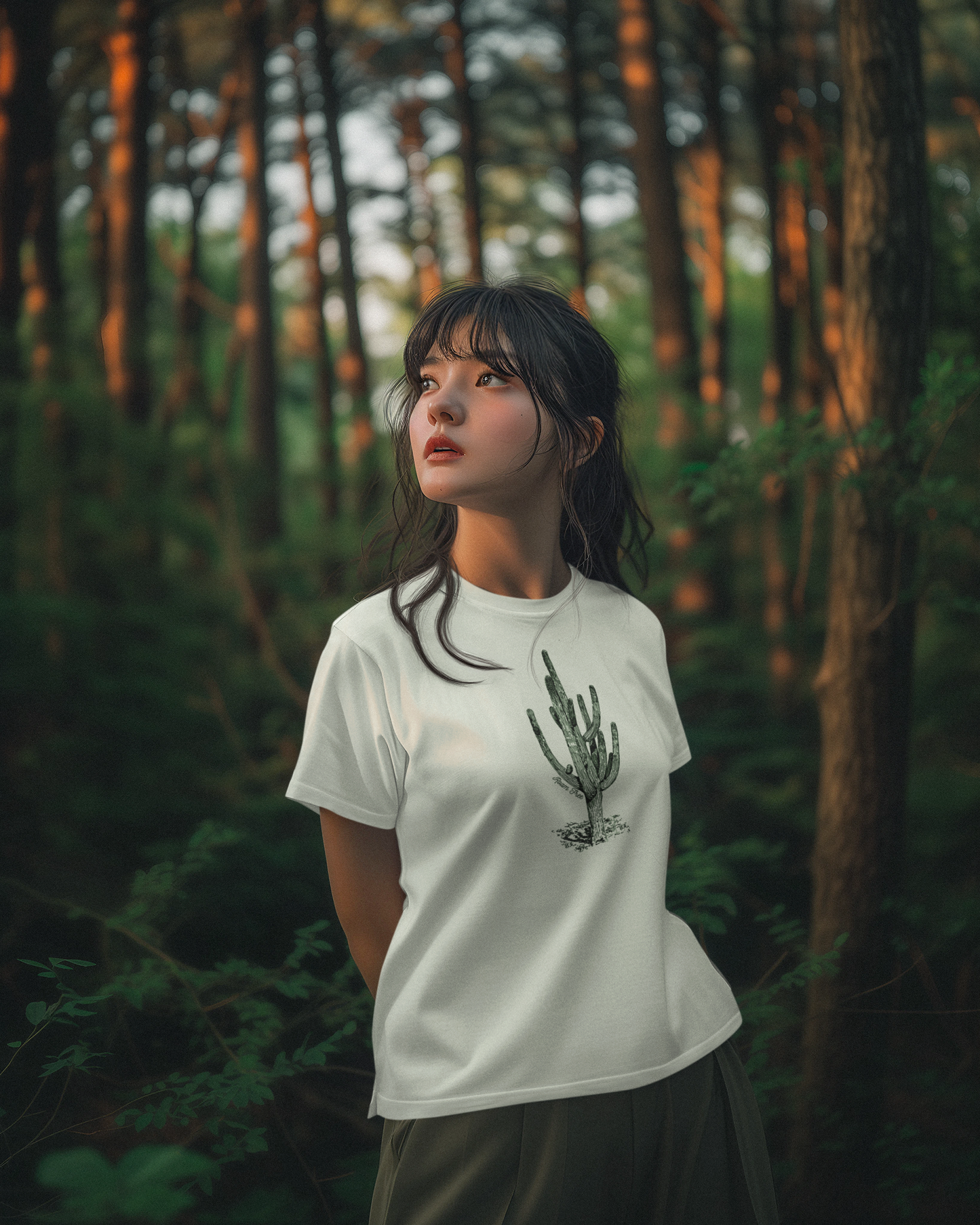 Saguaro Cactus Graphic Tee - USA-Made Unisex Short-Sleeve Crew Neck Tee - ROAMfree Outdoor Apparel & Merch